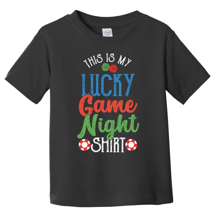 This Is My Lucky Game Night Outfit | Poker Casino | Gambling Toddler T-Shirt