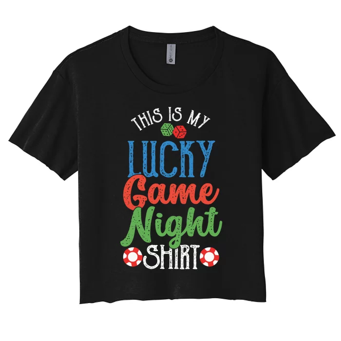 This Is My Lucky Game Night Outfit | Poker Casino | Gambling Women's Crop Top Tee