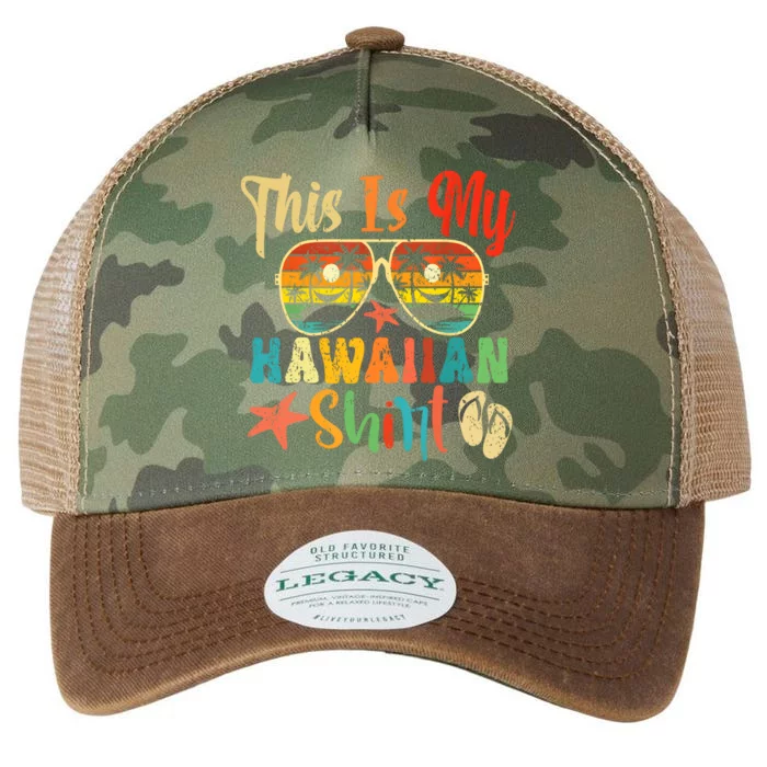 This Is My Hawaiian Hawaii Summer Vacation Legacy Tie Dye Trucker Hat