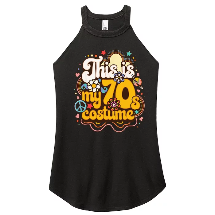 This Is My 70s Costume Theme Party Hippie Retro Friends Women’s Perfect Tri Rocker Tank