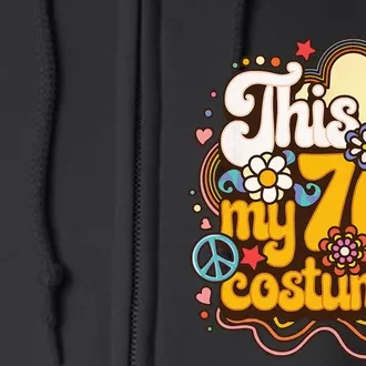 This Is My 70s Costume Theme Party Hippie Retro Friends Full Zip Hoodie