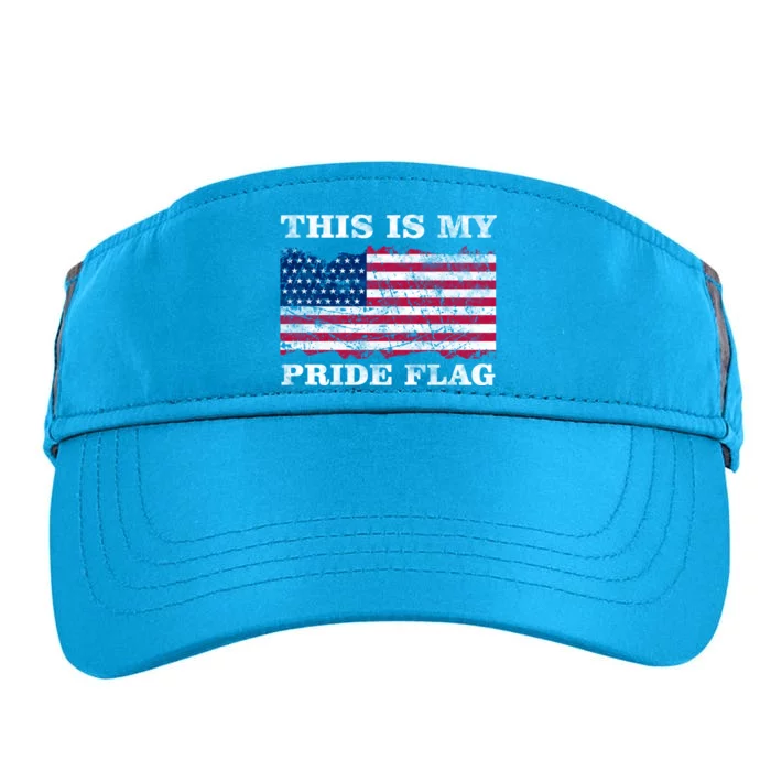 This Is My Pride Flag USA American Flag 4th Of July Patriotic Adult Drive Performance Visor