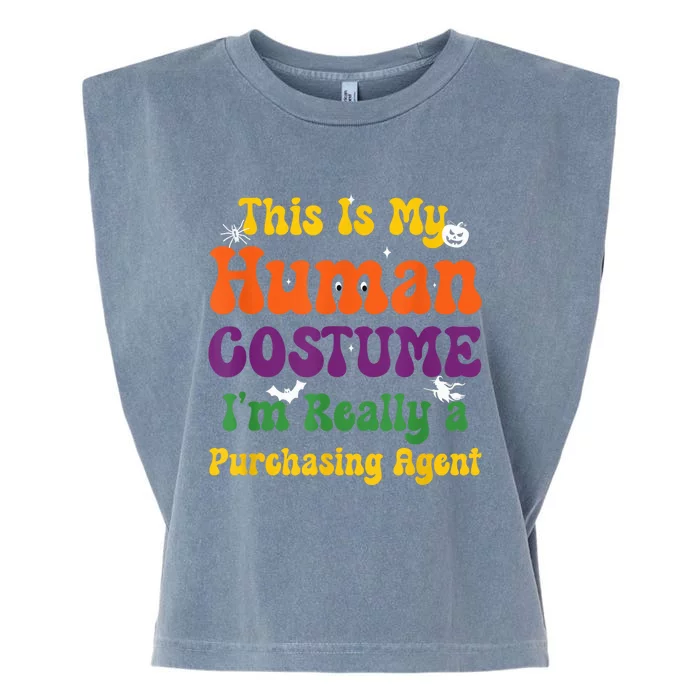 This is My Human Costume I'm Really Halloween Themed Party Garment-Dyed Women's Muscle Tee