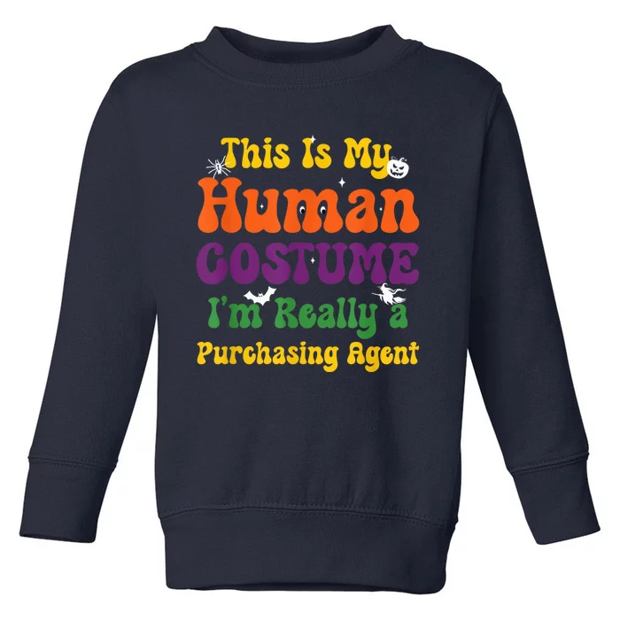 This is My Human Costume I'm Really Halloween Themed Party Toddler Sweatshirt