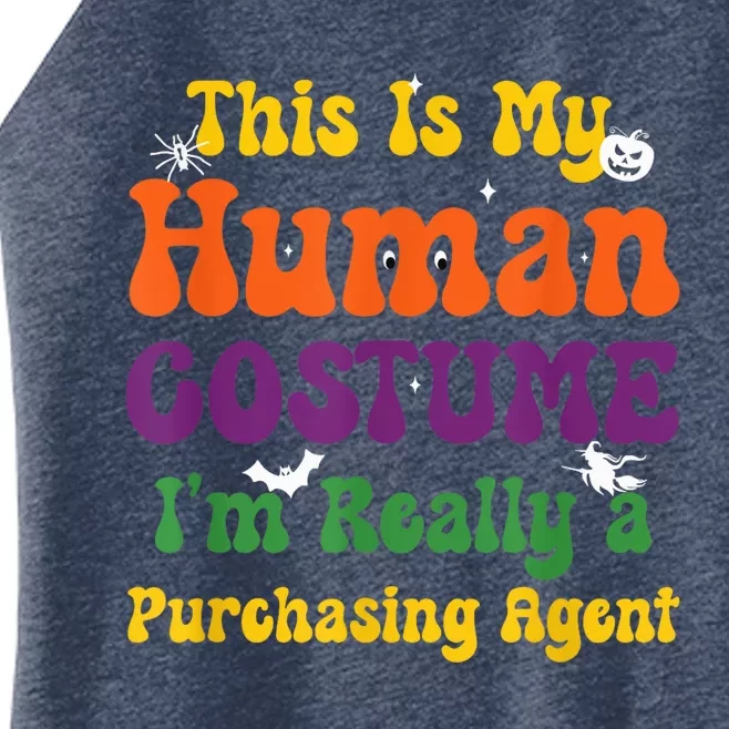 This is My Human Costume I'm Really Halloween Themed Party Women’s Perfect Tri Rocker Tank