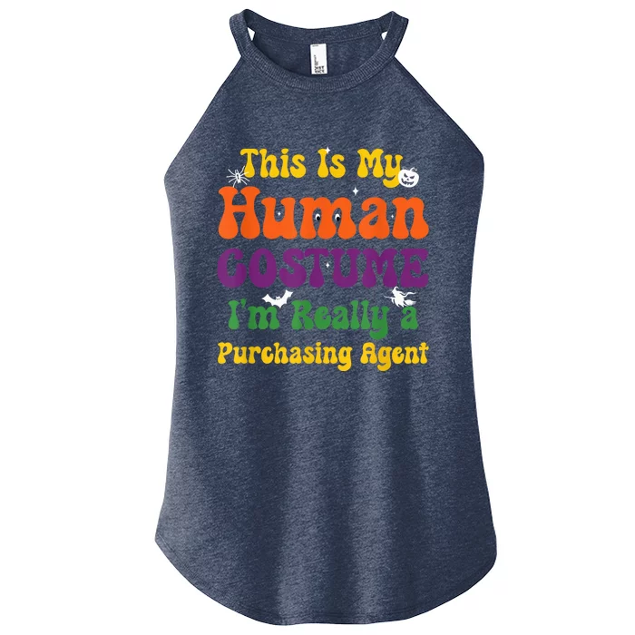 This is My Human Costume I'm Really Halloween Themed Party Women’s Perfect Tri Rocker Tank