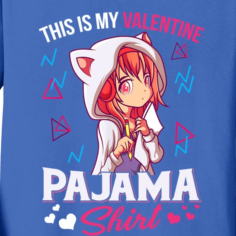 This Is My Anime Valentine Pajama Gift Anime Lover Funny Gift Meaningful Gift Kids Long Sleeve Shirt