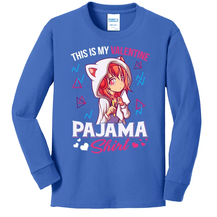 This Is My Anime Valentine Pajama Gift Anime Lover Funny Gift Meaningful Gift Kids Long Sleeve Shirt