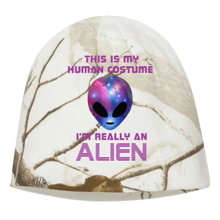 This Is My Human Costume Im Really An Alien Kati - Camo Knit Beanie