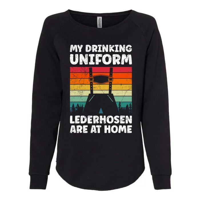 This Is My Drinking Uniform Beer Drinker Lederhosen Gift German Traditional Womens California Wash Sweatshirt