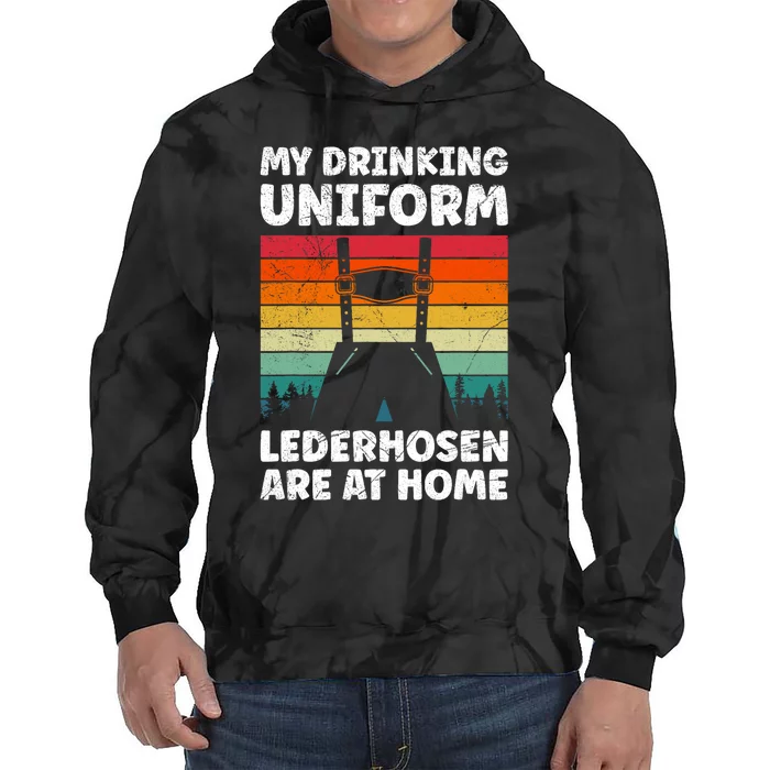 This Is My Drinking Uniform Beer Drinker Lederhosen Gift German Traditional Tie Dye Hoodie