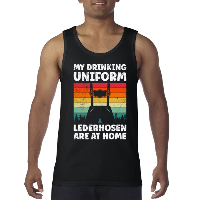 This Is My Drinking Uniform Beer Drinker Lederhosen Gift German Traditional Tank Top