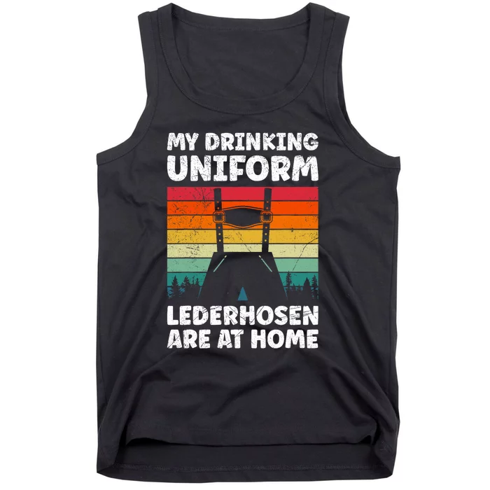 This Is My Drinking Uniform Beer Drinker Lederhosen Gift German Traditional Tank Top