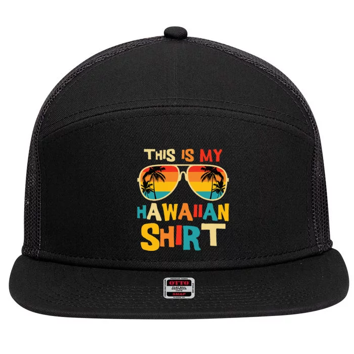 This Is My Hawaiian Tropical Luau Costume Party Hawaii 7 Panel Mesh Trucker Snapback Hat