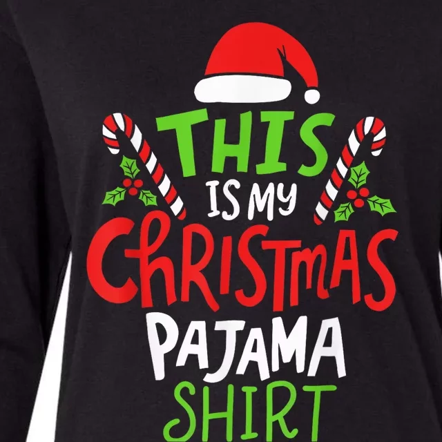 This Is My Christmas Pajama Womens Cotton Relaxed Long Sleeve T-Shirt