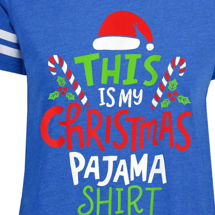 This Is My Christmas Pajama Enza Ladies Jersey Football T-Shirt