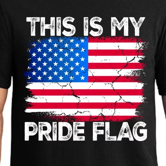 This Is My Pride Flag USA American Flag 4th Of July Patriotic Pajama Set