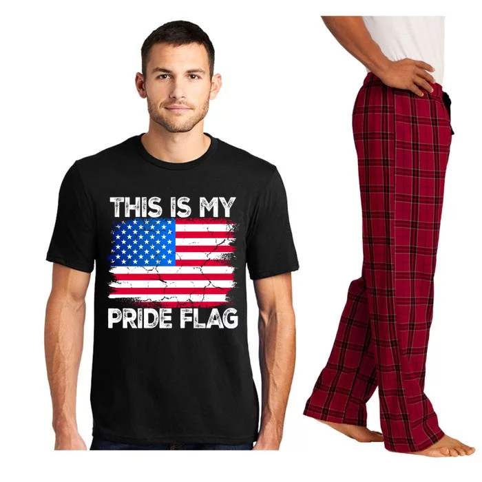 This Is My Pride Flag USA American Flag 4th Of July Patriotic Pajama Set