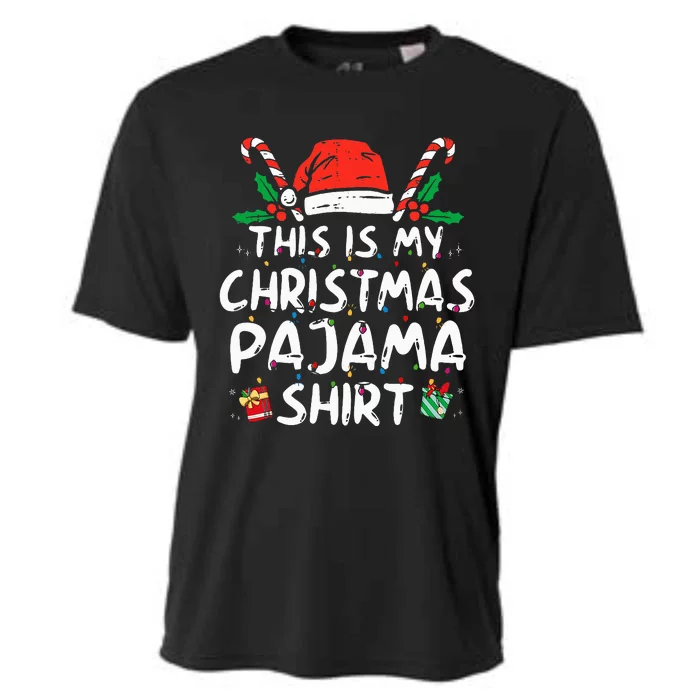 This Is My Christmas Pajama Funny Xmas Pjs Cooling Performance Crew T-Shirt