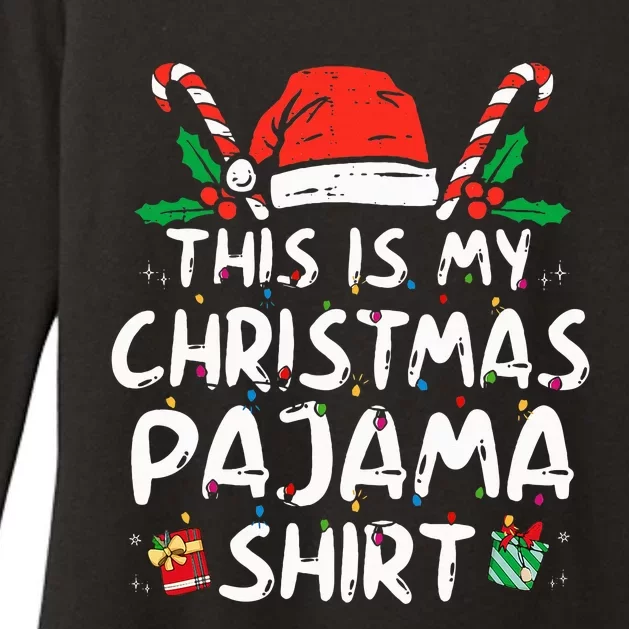 This Is My Christmas Pajama Funny Xmas Pjs Womens CVC Long Sleeve Shirt