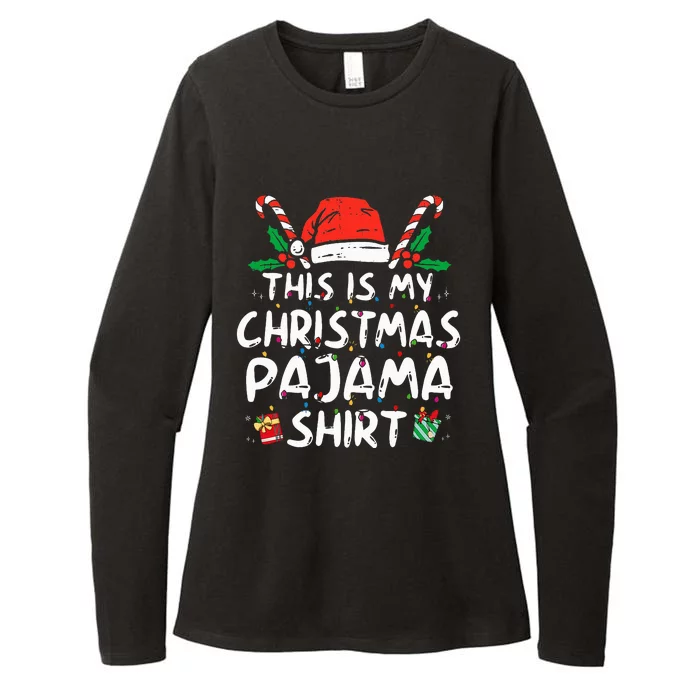 This Is My Christmas Pajama Funny Xmas Pjs Womens CVC Long Sleeve Shirt