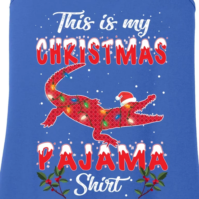 This Is My Alligator Christmas Pajamas Xmas Lights Family Cool Gift Ladies Essential Tank