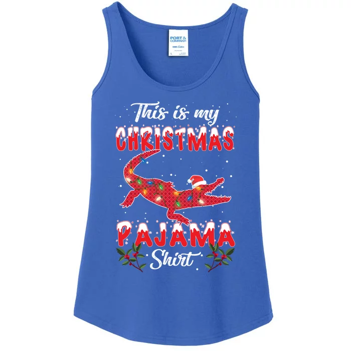 This Is My Alligator Christmas Pajamas Xmas Lights Family Cool Gift Ladies Essential Tank