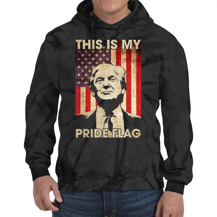 This Is My Pride Flag Trump 2024 American Flag Tie Dye Hoodie