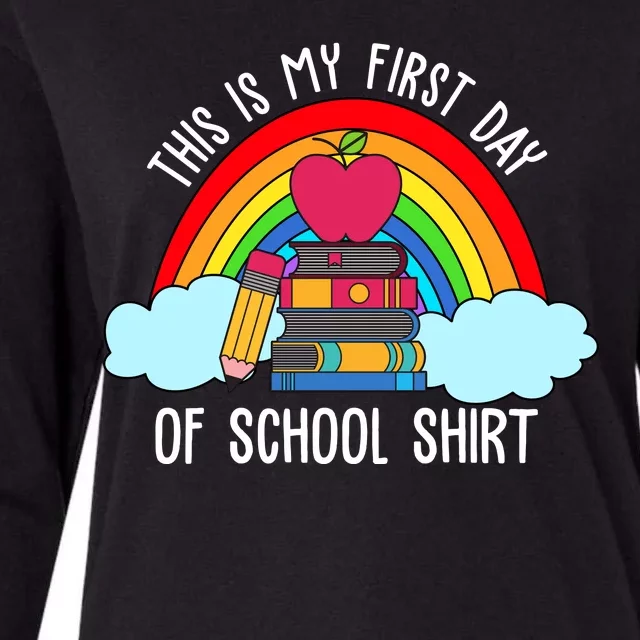 This Is My First Day Of School Womens Cotton Relaxed Long Sleeve T-Shirt