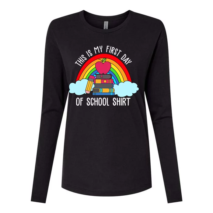 This Is My First Day Of School Womens Cotton Relaxed Long Sleeve T-Shirt