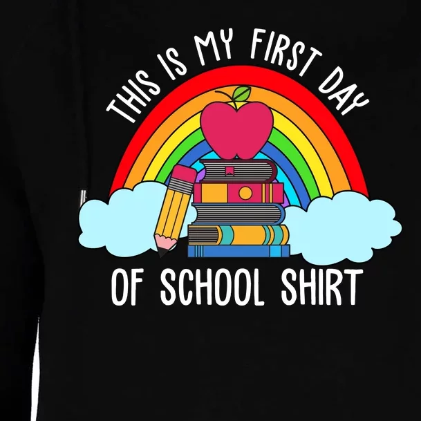 This Is My First Day Of School Womens Funnel Neck Pullover Hood