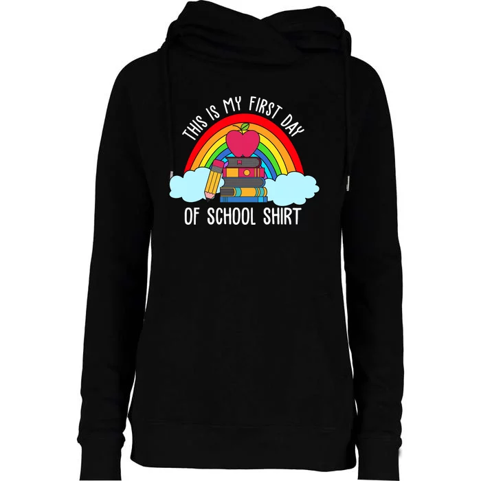 This Is My First Day Of School Womens Funnel Neck Pullover Hood