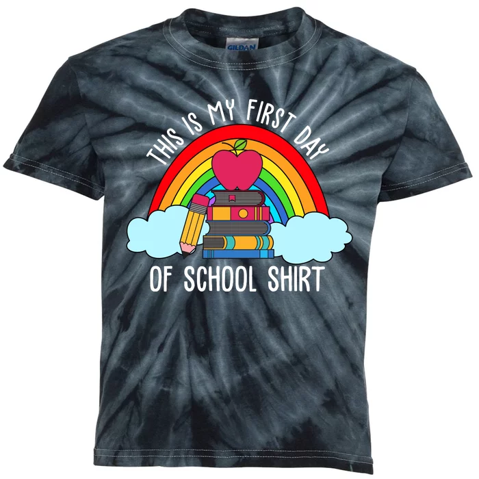 This Is My First Day Of School Kids Tie-Dye T-Shirt