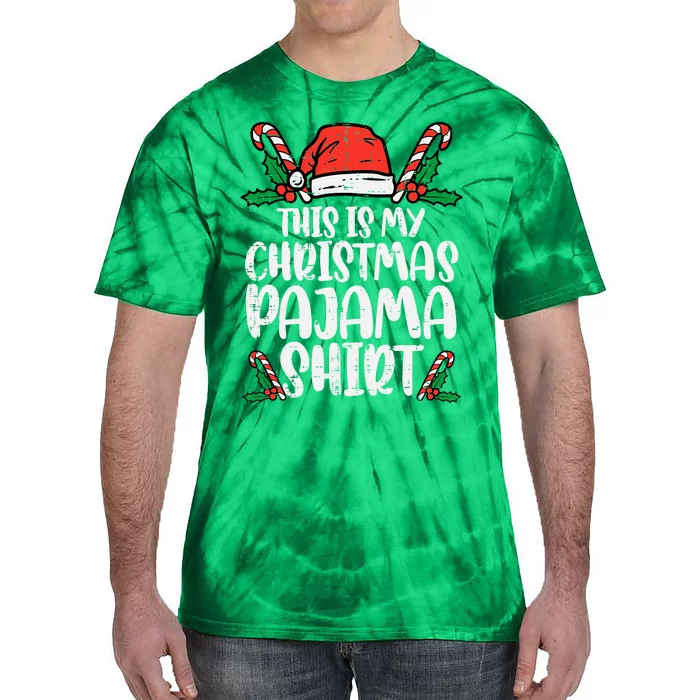 This Is My Christmas Pajama Funny Xmas Pjs Tie-Dye T-Shirt