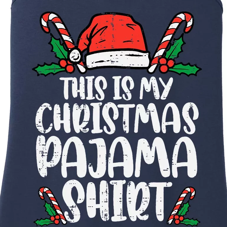 This Is My Christmas Pajama Funny Xmas Pjs Ladies Essential Tank