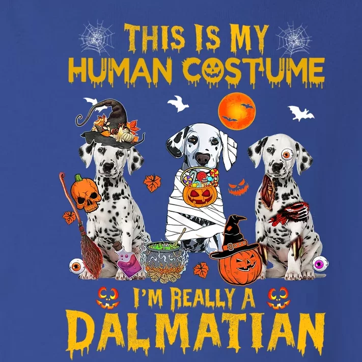 This Is My Hu Costume Im Really A Dalmatian Halloween Gift Toddler Long Sleeve Shirt