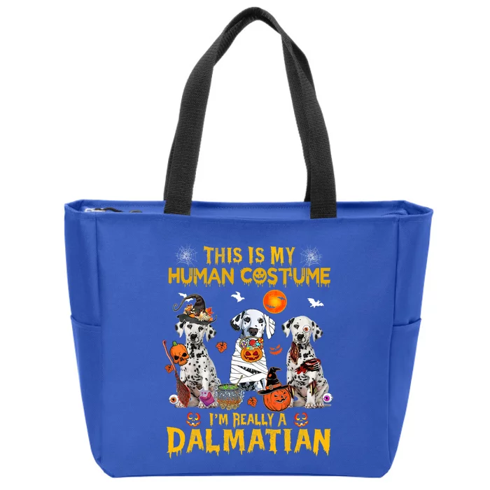 This Is My Hu Costume Im Really A Dalmatian Halloween Gift Zip Tote Bag