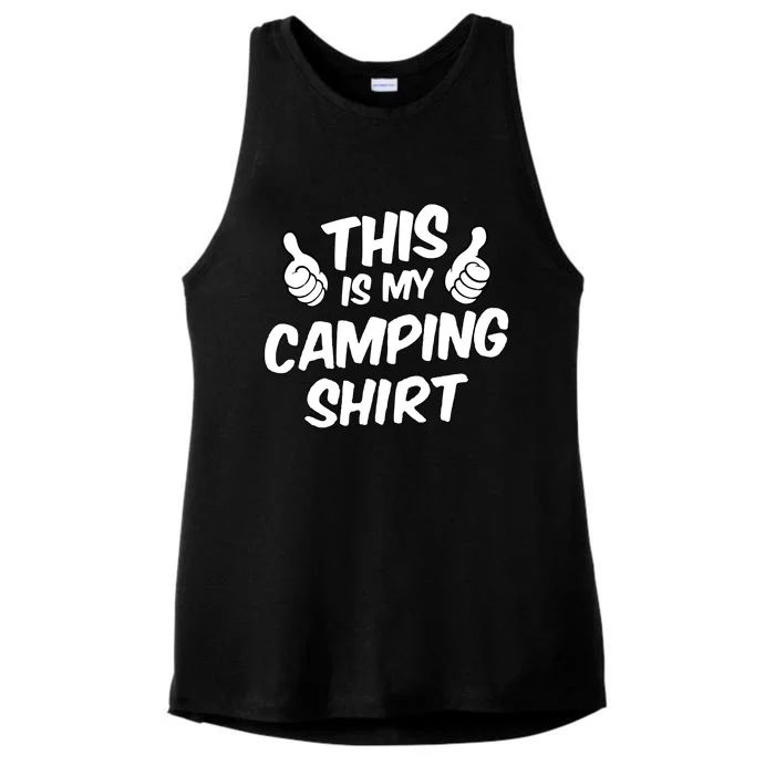 This Is My Camping Gift Funny Statet Saying Funny Gift Ladies Tri-Blend Wicking Tank