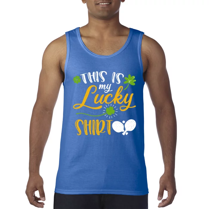 This Is My Lucky Table Tennis Shamrock Meaningful Gift St Patricks Day Cute Gift Tank Top