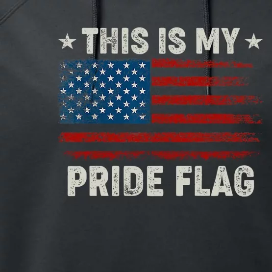 This Is My Pride Flag USA American 4th Of July Performance Fleece Hoodie