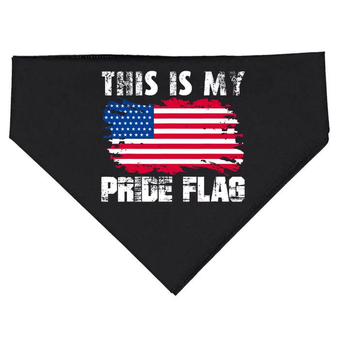 This Is My Pride Flag USA American 4th Of July Patriotic Day USA-Made Doggie Bandana