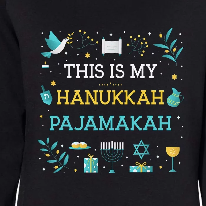 This Is My Hanukkah Pajamakah Funny Hanukkah Pajamas Womens California Wash Sweatshirt