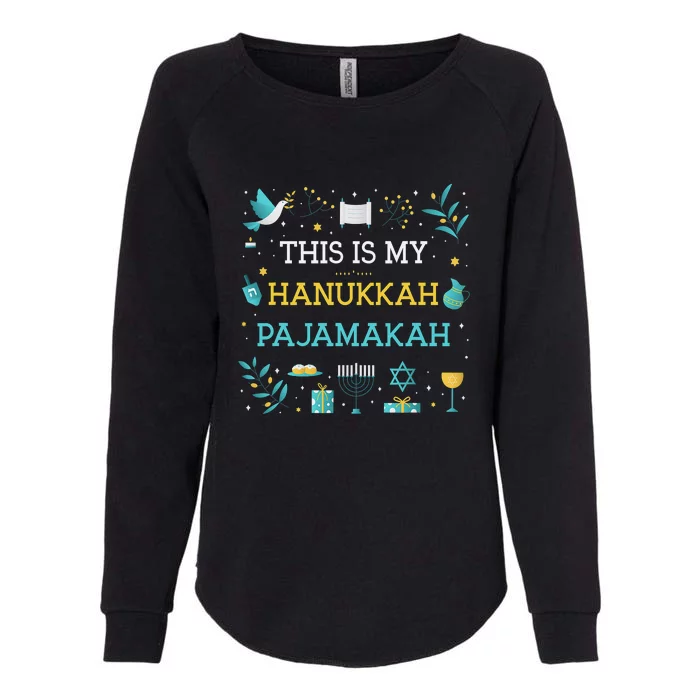 This Is My Hanukkah Pajamakah Funny Hanukkah Pajamas Womens California Wash Sweatshirt