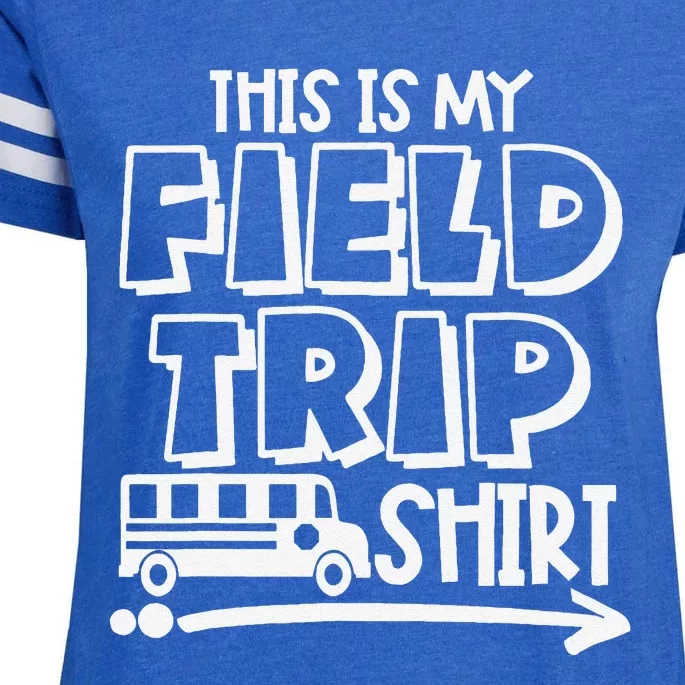 This Is My Field Trip Field Day Teacher Student School Bus Enza Ladies Jersey Football T-Shirt