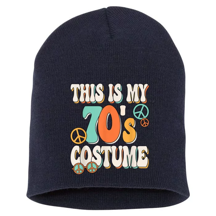 This Is My 70s Costume Groovy Peace Hippie 70's Theme Party Short Acrylic Beanie