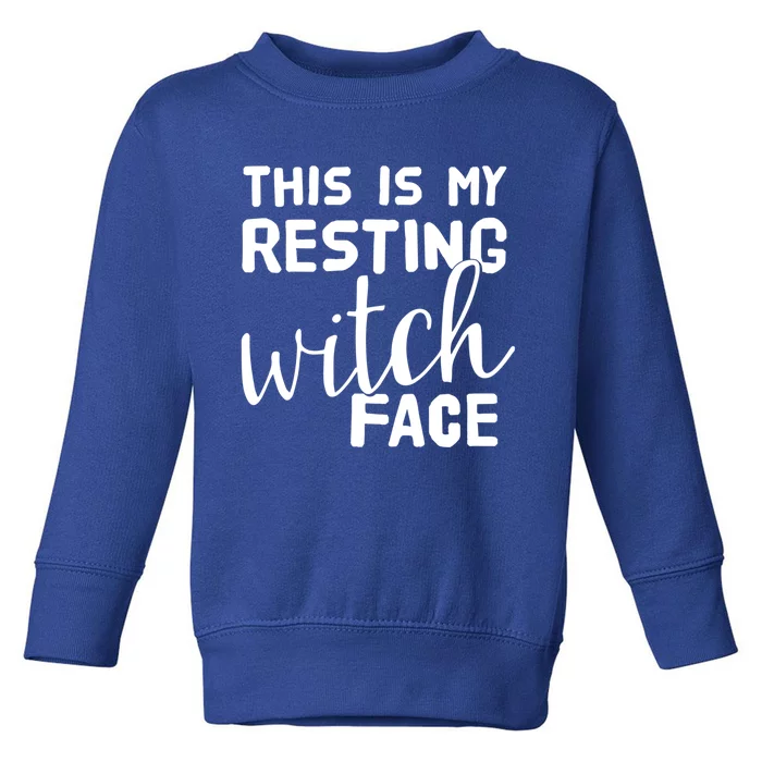 This Is My Resting Witch Face Funny Halloween Gift Toddler Sweatshirt