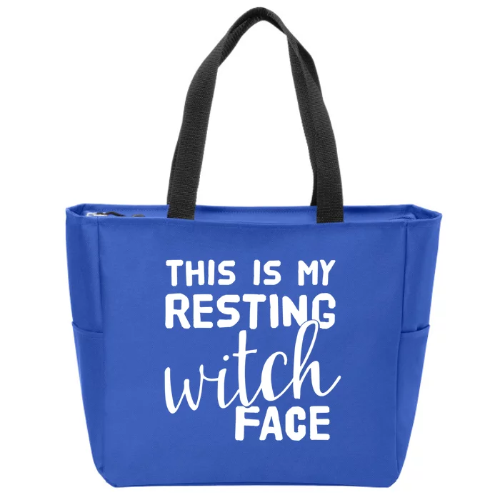 This Is My Resting Witch Face Funny Halloween Gift Zip Tote Bag