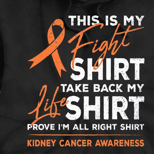 This Is My Fight Kidney Cancer Awareness Month Ribbon Tie Dye Hoodie