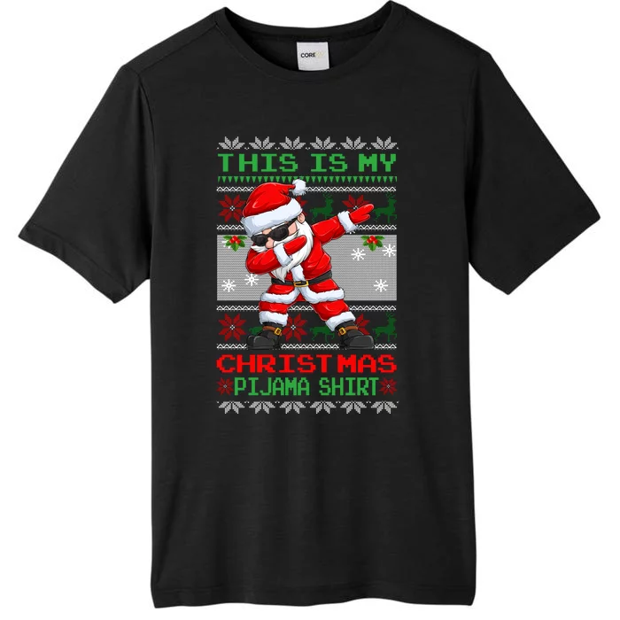 This Is My Christmas Pajama Dabbing American Santa ChromaSoft Performance T-Shirt