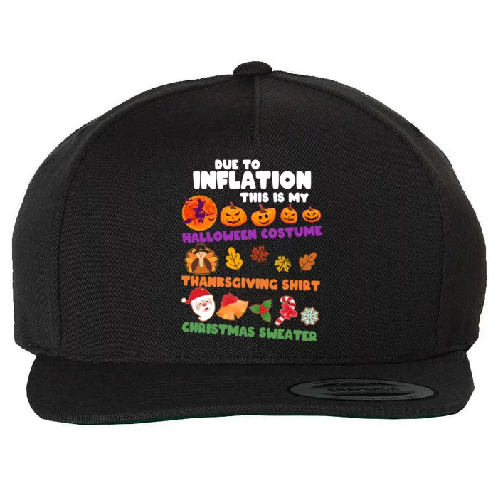 This Is My Halloween Costume Thanksgiving And Christmas Sweater Wool Snapback Cap